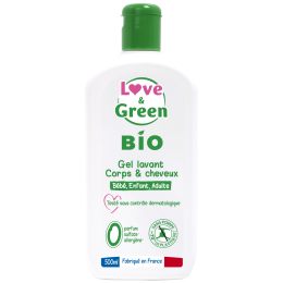 Love and Green Gel corps et cheveux hypoallergénique 500 ml