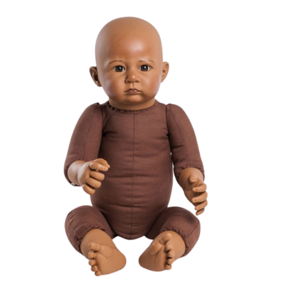 Bébé 1 mois 55cm 3,2kg - Poupon de Portage Lesté et Articulé
