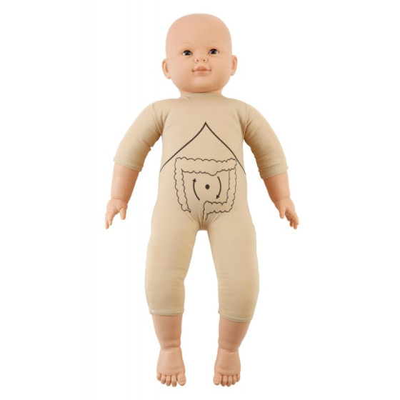 Overbody with bowel and arrows diagram for doll 60cm