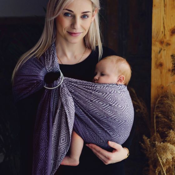 Little Frog Ring Sling - Tencel Iris Cube - avec du Tencel