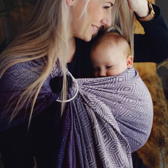 Little Frog Ring Sling - Tencel Iris Cube - avec du Tencel