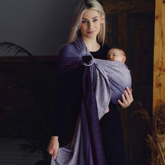 Little Frog Ring Sling - Tencel Iris Cube - avec du Tencel