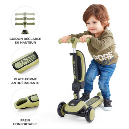 Kinderkraft Halley 2 en1 - draisienne et trottinette - Vert