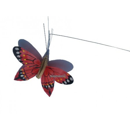 Papillon solaire Héliobil rouge