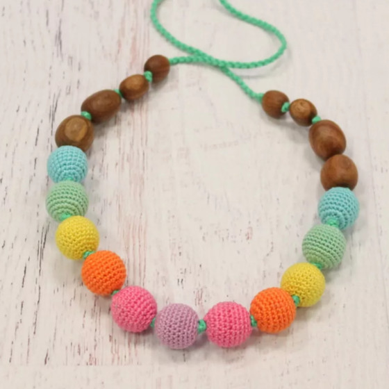 Collier portage et allaitement "Aqua Rainbow" Kangaroocare