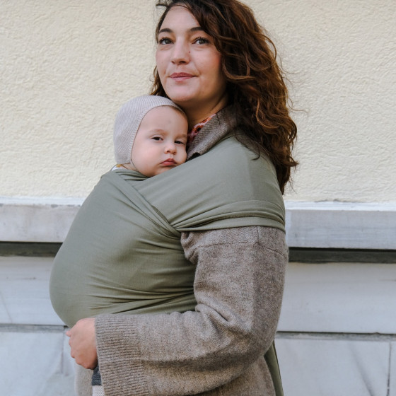 Neko Stretchy Wrap - Olive - Echarpe de portage extensible