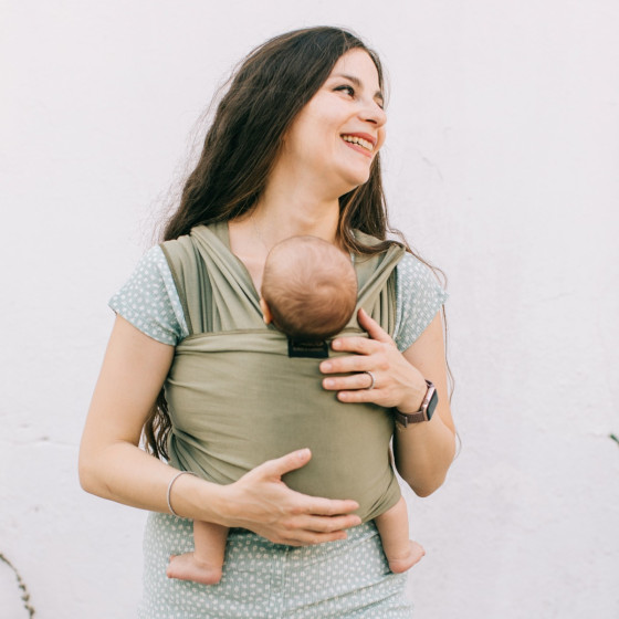 Neko Stretchy Wrap - Olive - Echarpe de portage extensible
