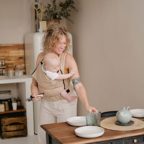 Néobulle Evolu'Bulle Beige - Porte-bébé Meï-taï