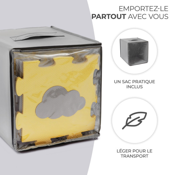 KinderKraft LUNO SHAPES - Tapis d'éveil puzzle en mousse puzzle 3D