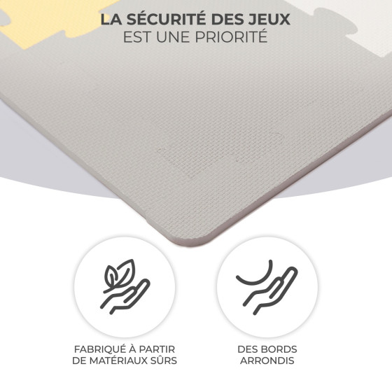 KinderKraft LUNO SHAPES - Tapis d'éveil puzzle en mousse puzzle 3D