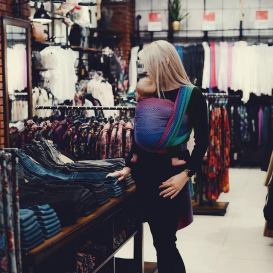 Little Frog Tencel Aurora Cube baby wrap