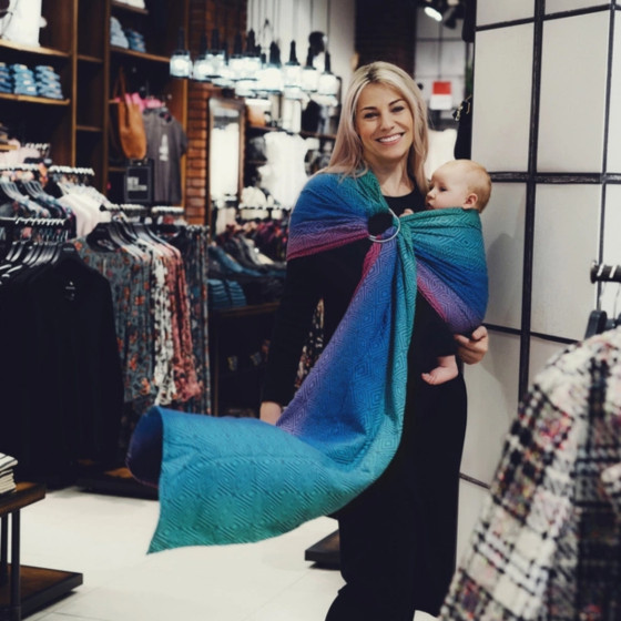 Little Frog Ring Sling - Tencel Aurora Cube - avec du Tencel