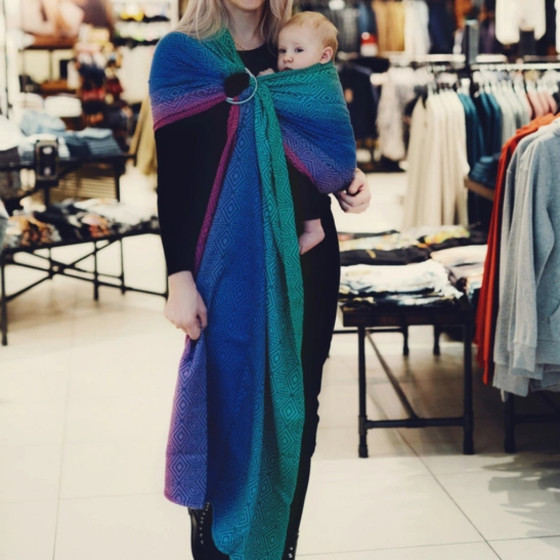 Little Frog Ring Sling - Tencel Aurora Cube - avec du Tencel