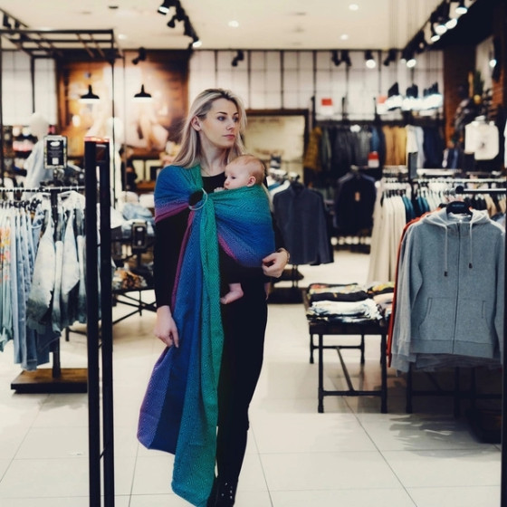 Little Frog Ring Sling - Tencel Aurora Cube - avec du Tencel