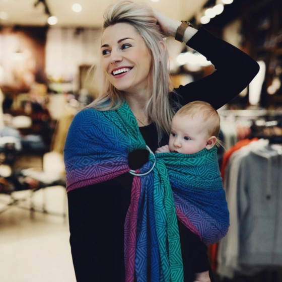 Little Frog Ring Sling - Tencel Aurora Cube - avec du Tencel
