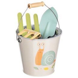 Goki Seau avec outils de jardin,motif escargot