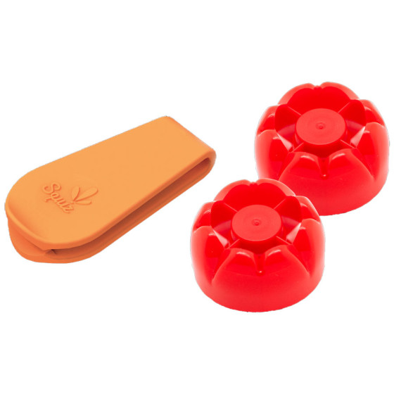 Lot of 2 caps + zip closure for water bottle Squiz