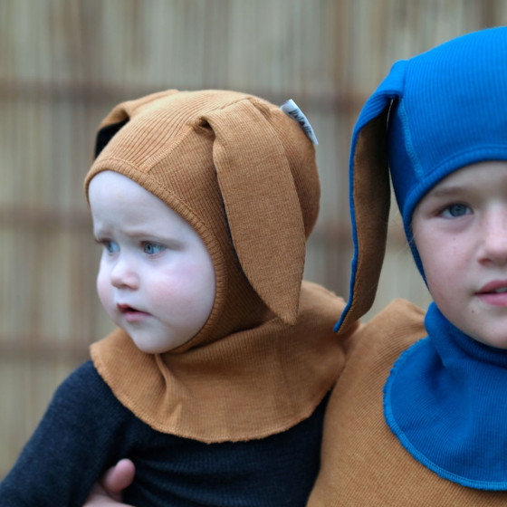 ManyMonths Natural Woollies Elephant Hood with Bunny Ears UNiQUE