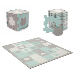 KinderKraft LUNO SHAPES Puzzle 3d Playmat - Mint