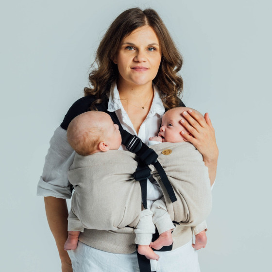 LennyLamb LennyTwin Peanut Butter -  adjustable twin carrier