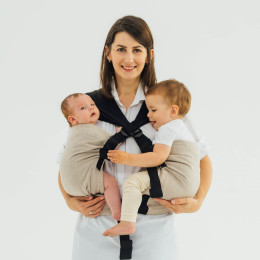 LennyLamb LennyTwin Peanut Butter - adjustable twin carrier