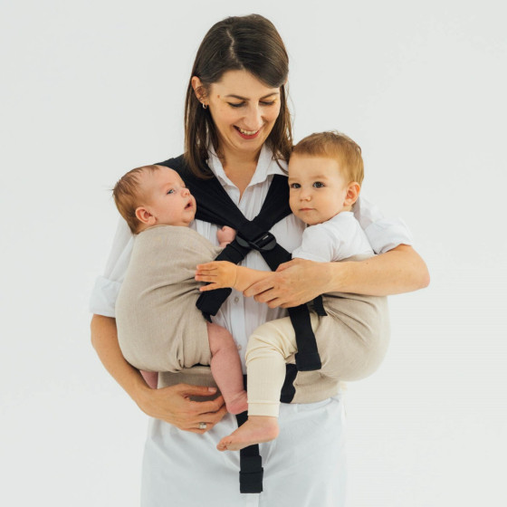 LennyLamb LennyTwin Peanut Butter -  adjustable twin carrier