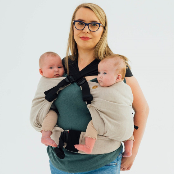 LennyLamb LennyTwin Peanut Butter -  adjustable twin carrier