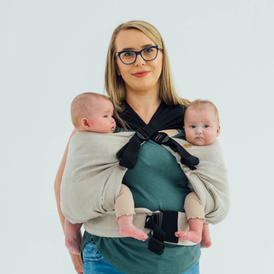 LennyLamb LennyTwin Peanut Butter -  adjustable twin carrier