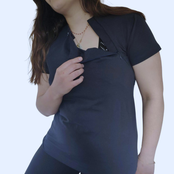 Naturioù T-shirt for skin to skin and nursing