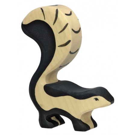 Vache  debout  noire Holztiger