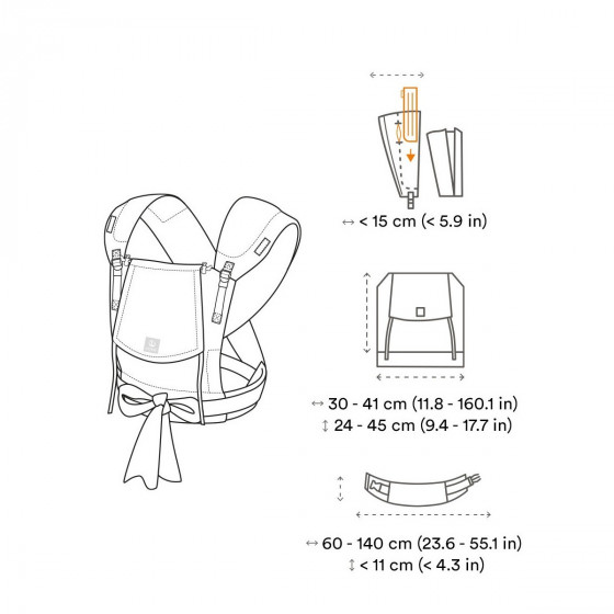 Stokke Limas Carrier Plus Terracotta - Porte bébé Mei-Tai Hybride