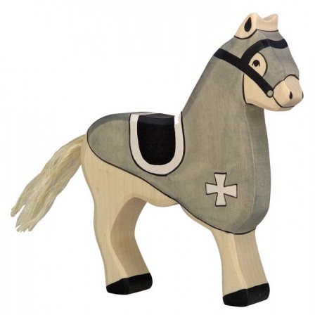 Cheval de course noir Holztiger Cheval de course noir Holztiger