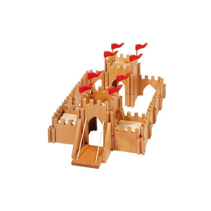 Château-fort pour figurines en bois à décorer - En Stock
