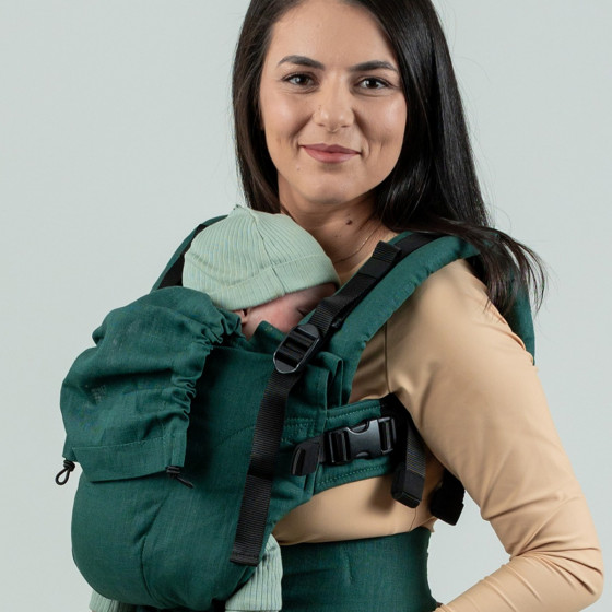 Isara The One Evergreen Linen - porte-bébé en lin