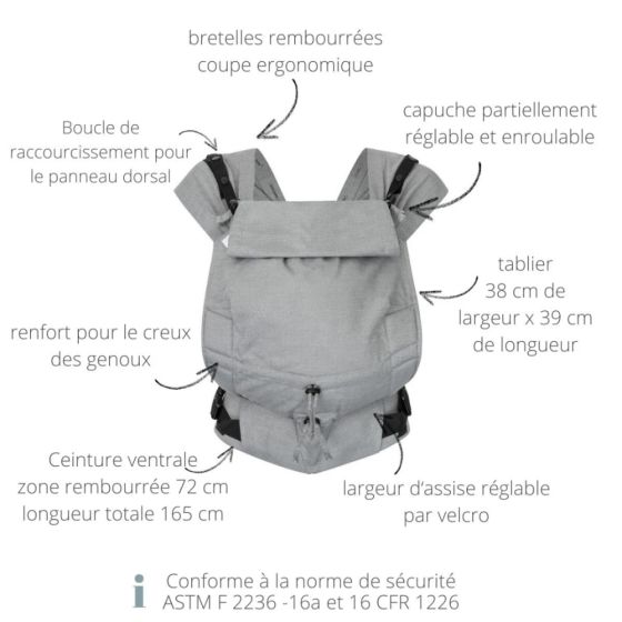 Hoppediz Primeo Ibiza - Porte-bébé pour nouveau-né