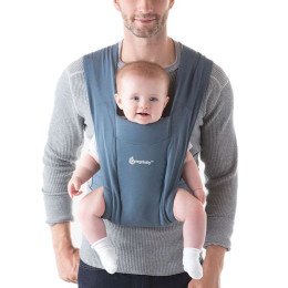 Ergobaby Embrace Soft Knit - Porte-bébé Nouveau-né - Bleu Gris