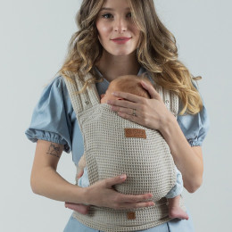 Isara Quick Half Buckle Cream Waffle - Baby carrier Hybrid Meï-taï