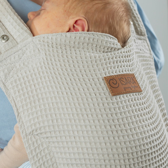 Isara Quick Half Buckle Cream Waffle - Baby carrier Hybrid Meï-taï