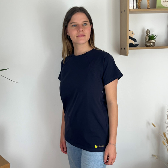 Naturioù T-shirt peau-à-peau et d'allaitement à zip