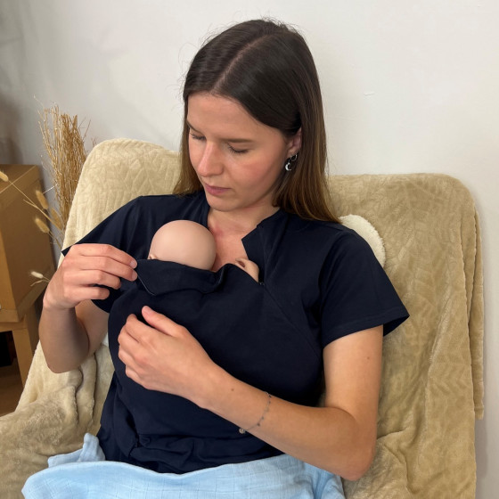 Naturioù T-shirt for skin to skin and nursing