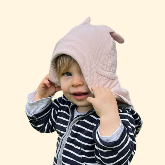 Naturioù Sun Hat with Ears Cotton Muslin