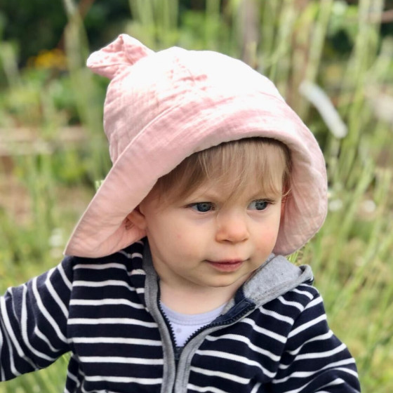 Naturioù Sun Hat with Ears Cotton Muslin