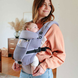 Ergobaby Baby carrier Cool Air Mesh Deep Blue - Gris Lilas
