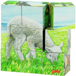 Puzzle cubes farm animals Goki