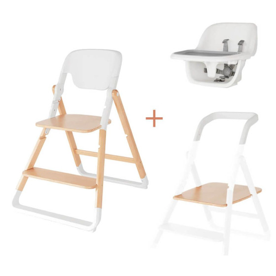 Ergobaby chaise haute pack Evolve 3 en 1 en Bois Naturel Ergobaby