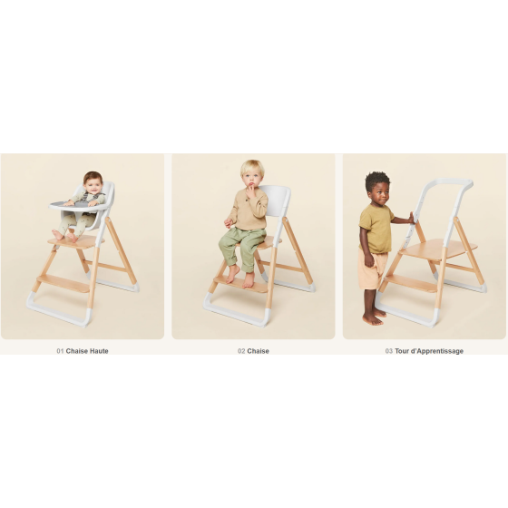 Ergobaby chaise haute pack Evolve 3 en 1 en Bois Naturel