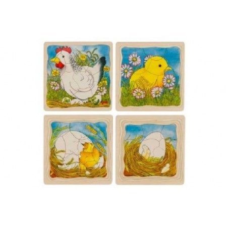 Puzzle diaper TOY wooden hen by Goki NOEL