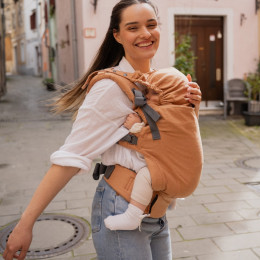Boba X Black linen - Babycarrier - Rye
