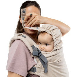 Boba X Black linen - Babycarrier - Pampas