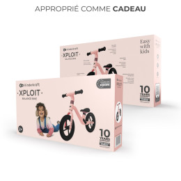 Kinderkraft XPLOIT - Metal Balance Bike from 2 Years Old - Pink